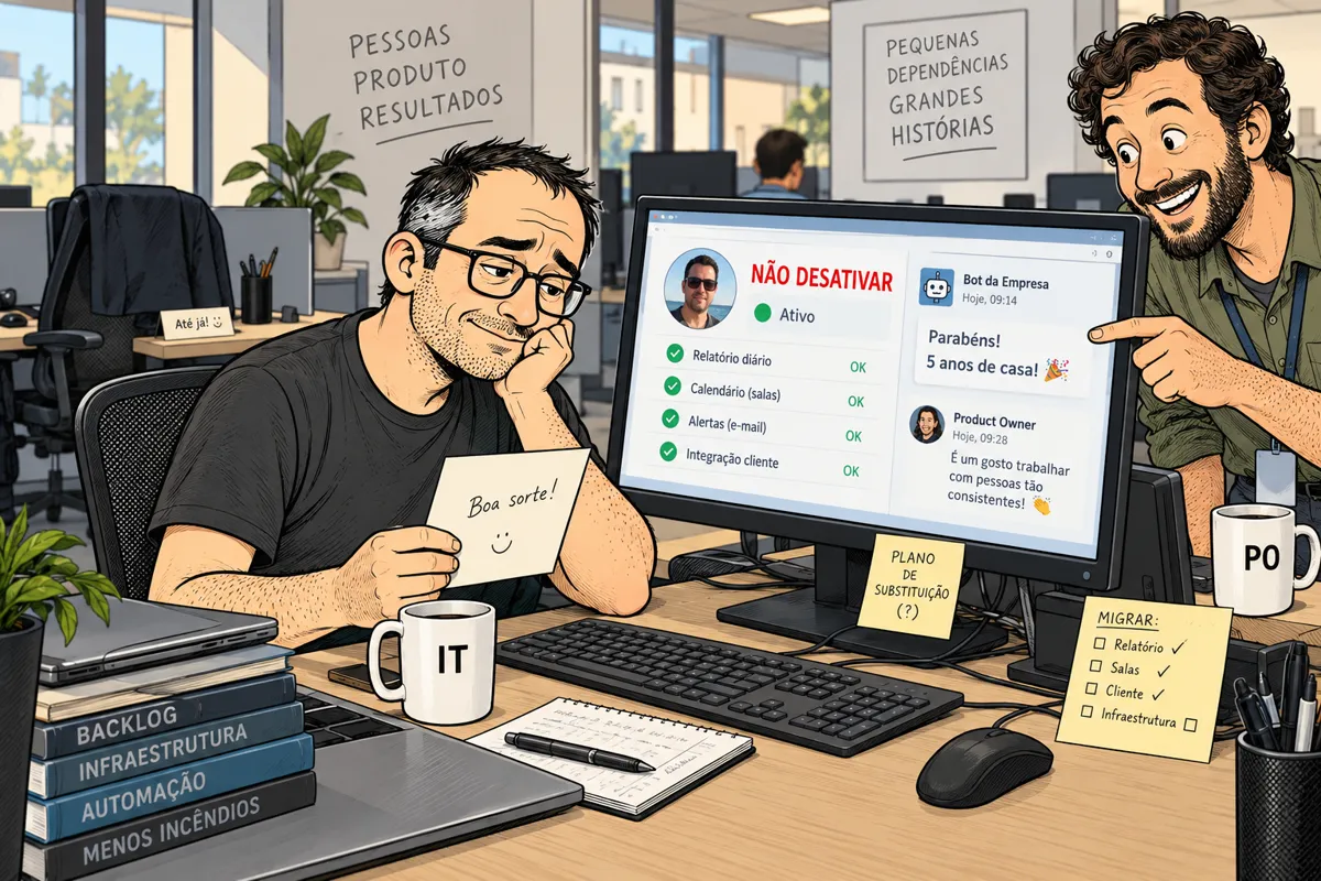 Ilustração de o utilizador saiu da empresa
